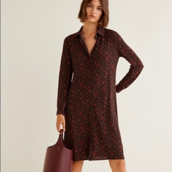 Mango Dresses & Skirts - NWT MANGO SHIRT PRINTED DRESS